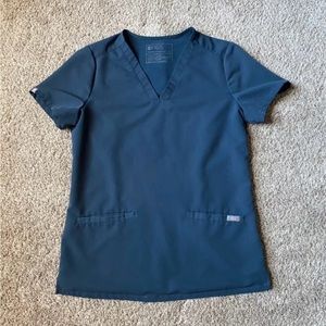 Figs Dark Harbor Casma 3 pocket scrub top